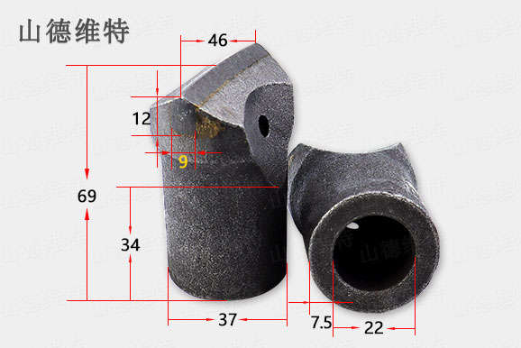 46一字风钻头马蹄型一字钎头图片